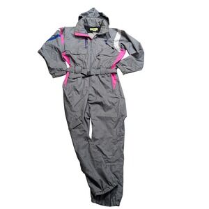 Obermeyer Gray Jumpsuit with Pink and Blue Accents